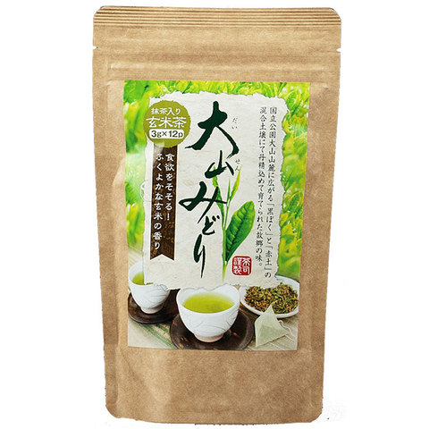 大山みどり 抹茶入玄米茶 ティーバッグ 12袋入