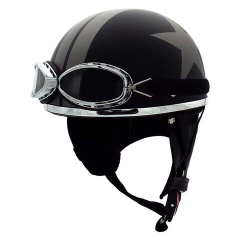 TNK CL-950EX ｺﾞｰｸﾞﾙ付き ﾊｰﾌﾏｯﾄﾌﾞﾗｯｸ/ｽﾀｰ