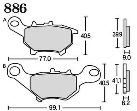 ＲＫ ＦＡ５ ８８６　ﾌﾞﾚｰｷﾊﾟｯﾄﾞ