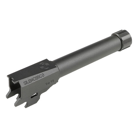 C&C SilencerCo アウターバレル 11mm正ネジ 14mm逆ネジ 変換アダプター付属 (SIG AIR/VFC”M18”対応) BK 
