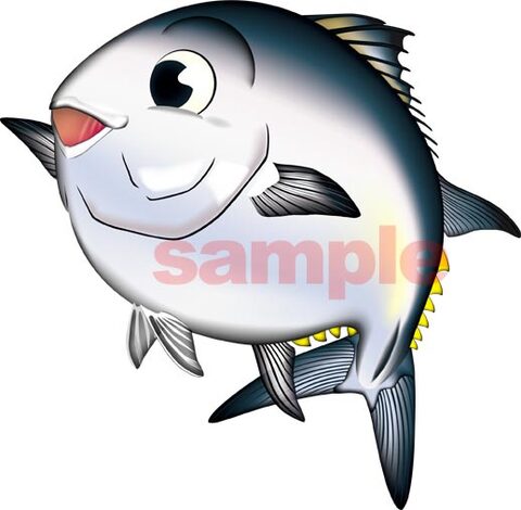 クロマグロ　デフォルメ　キャライラスト　photoshop psd形式 300dpi（RGB）