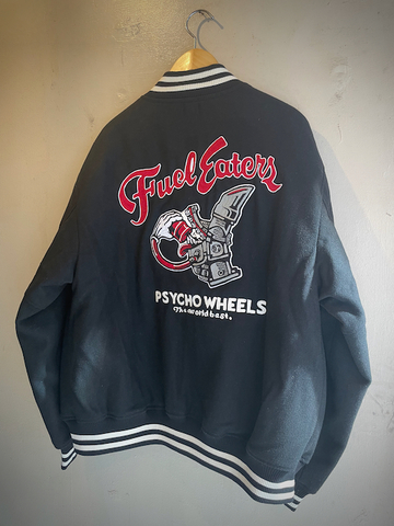 FUEL EATERS EMBROIDERY STADIUM JACKET (BLACK)