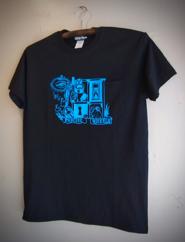 LOVELESS - S/S T-shirt (BLACK/neon blue)