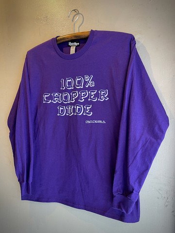 100% CHOPPER DUDE - L/S T-shirts (PURPLE)