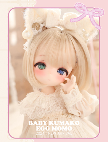 BABY KUMAKO egg01 クリーム肌 カスタムヘッド 甲高い 1/6ドール