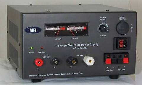 MFJ-4275MV DCリニアアンプに最適、75A Maxスイッチング電源