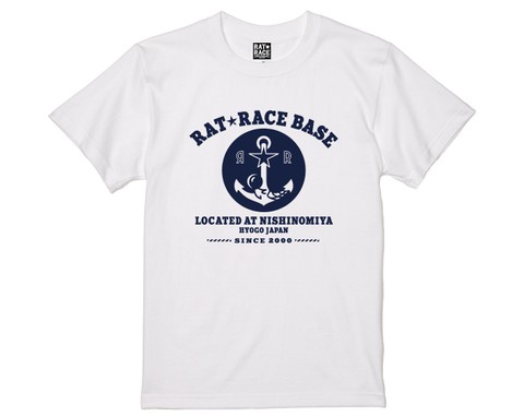 S★新作 新色 新タグ  RAT★RACE ラット★レース 夙川 苦楽園  送料＋税込 ホワイト×ネイビー BASE海（いかり）モデル