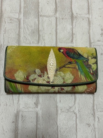 ＊参考価格¥39800税込＊　エイ革財布インコ（ロング）