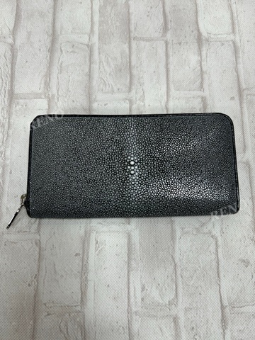＊参考価格¥53900税込＊　エイ革財布ブラック（ポリッシュF）