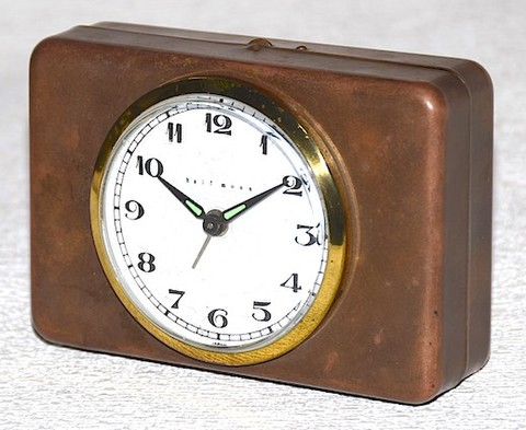halfmoon　ミニボックス型クロック　昭和40年代頃【004】〔60〕