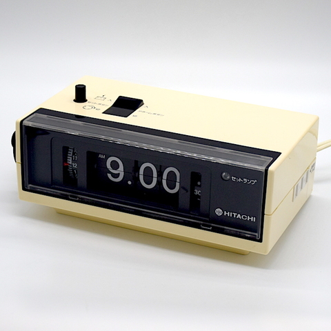 HITACHI パタパタタイマークロック TW-243G　昭和50年頃【E082】