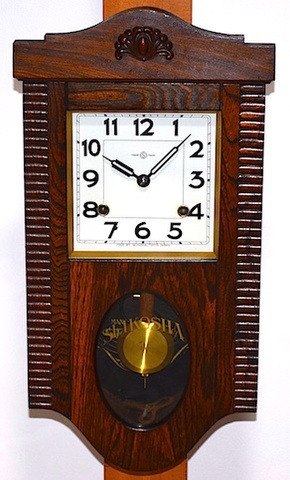 精工舎　座敷時計（角型文字盤） 昭和10年代頃【W174】