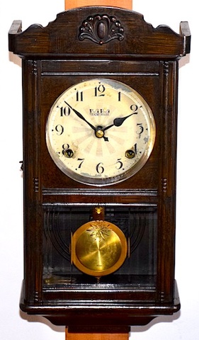 PING-PONG　宮型柱時計　昭和初期頃【W112】