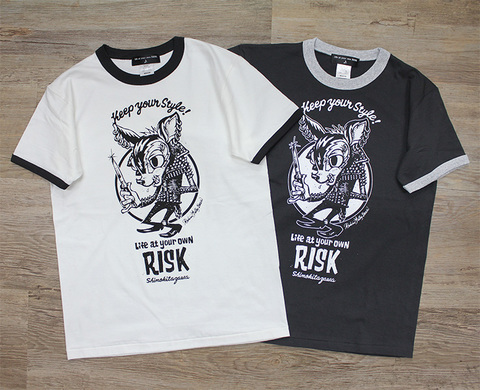 Jack'Bambi S/S リンガーtee [Rockin'Jelly Bean × RISK]