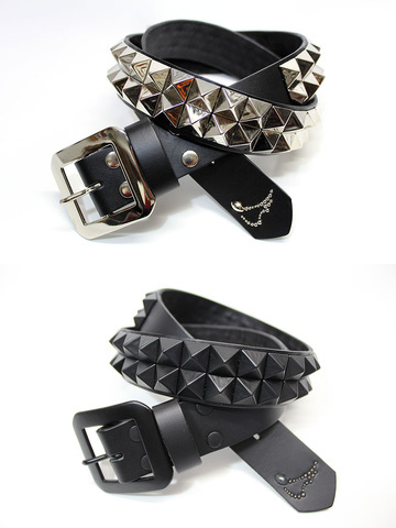2ROW PYRAMID STUDS BELT【RISK×MODERN PIRATES】
