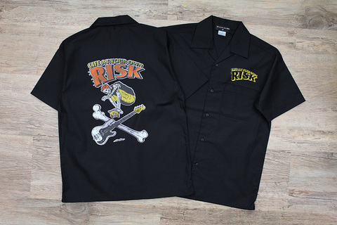 ［HIROTTON×RISK］OLLIE OPEN COLLAR S/S shirt