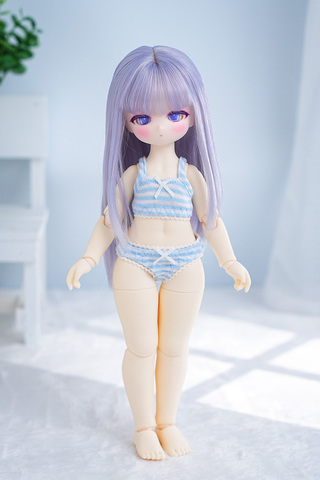 【newボーダー(ブルー)】ハーフトップset｜TinyFox(1/6)