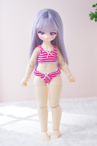 【newボーダー(ホットピンク)】ハーフトップset｜TinyFox(1/6)«大阪限定»