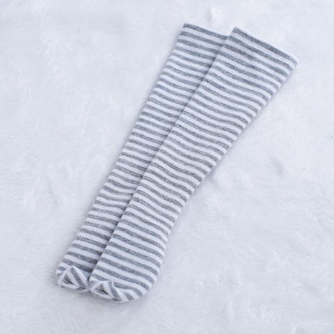 【newボーダー(グレー)】ニーソックス