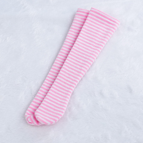 【newボーダー(ピンク)】ニーソックス