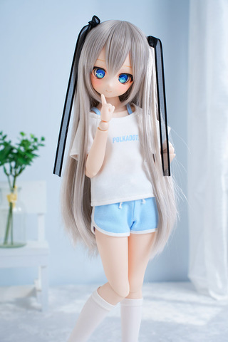オフショルダールームウェアset（ブルー）｜MDDサイズ《夏季限定》