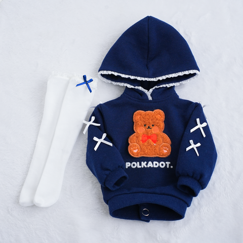 【ネイビー】BIGくまパーカー