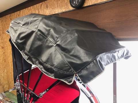 升屋製人力車の幌(屋根部分)【中古美品】