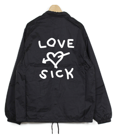 曽我部恵一 /LOVE-SICK コーチジャケット（Coach jacket/black)