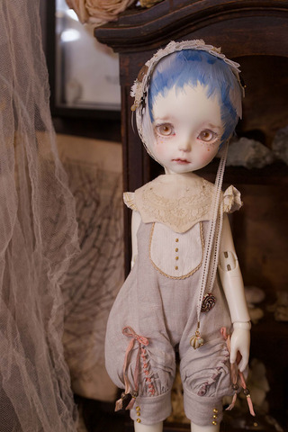 羽根ウィッグ＋accessory set blue