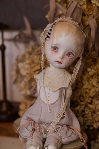 羽根ウィッグ＋accessory set beige