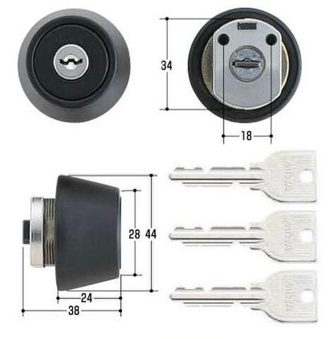 MIWA 美和ロック U9シリンダー LIXタイプ MCY-401 TE0 LIX 2個同一セット | MIWA(美和ロック) U9シリンダー LIXタイプ 鍵 交換 取替え 2