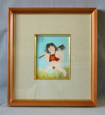 額　金太郎 七宝部分15×12㎝