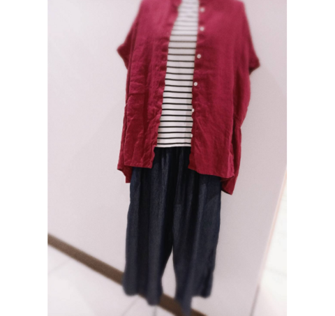 サルエルパンツコーデ