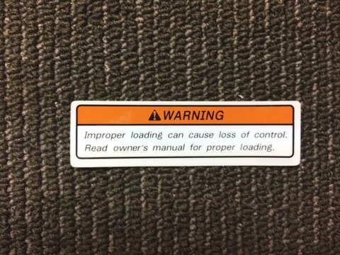 ZUMA50 USDM Caution Label Side Cover for Bws100