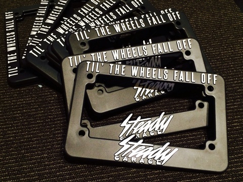 Steady Garage License Plate Frame