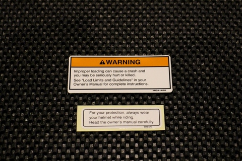 GROM USDM CAUTION LABEL GAS TANK