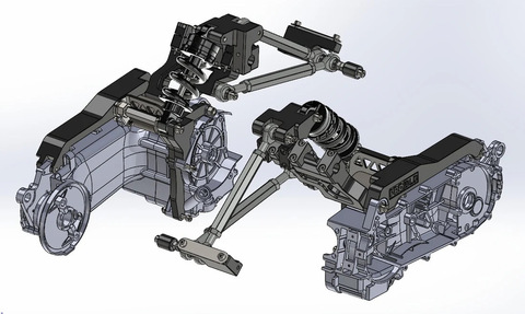 PROBLD GY6 CNC Center Shock Engine Mount Zoomer