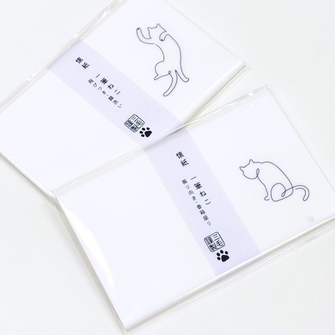 【数量限定販売】懐紙「一筆ねこ」<日本製>