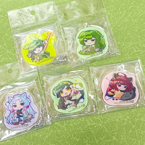 東北三姉妹＋ずんだもん　アクリルキーホルダー　5種セット【特典：ポストカード】