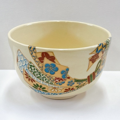 抹茶碗　仁清　束熨斗（のし）【宮地英香】