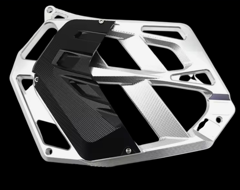 限定１セット！　グリファス 用 削り出しラジエーターカバー　シルバー／ブラック