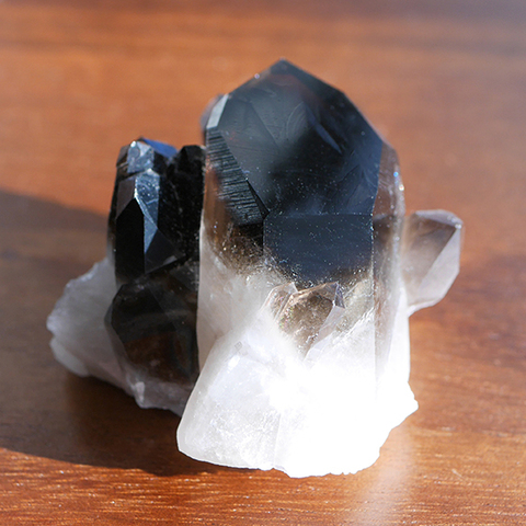 原石☆天然 黒水晶（モリオン）ミニクラスター