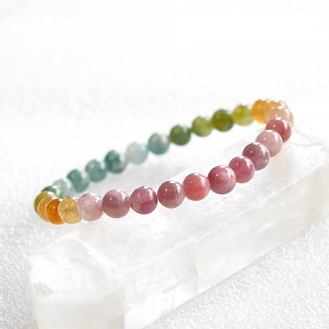 レア☆ブレスレット☆キャンディーカラー トルマリン（6.8mm）