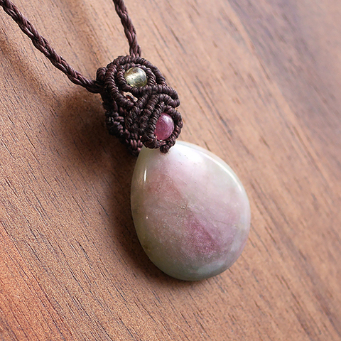 レア☆マクラメペンダント☆ウォーターメロントルマリン