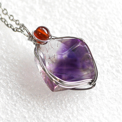 レア☆ワイヤー巻き☆宝石質 ゲーサイト イン バイカラーアメジスト