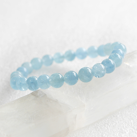 ブレスレット☆宝石質 アクアマリン（7.8mm）