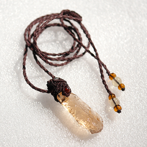 マクラメペンダント☆アンダラクリスタル／レムリアン エーテリュウム ゴールド