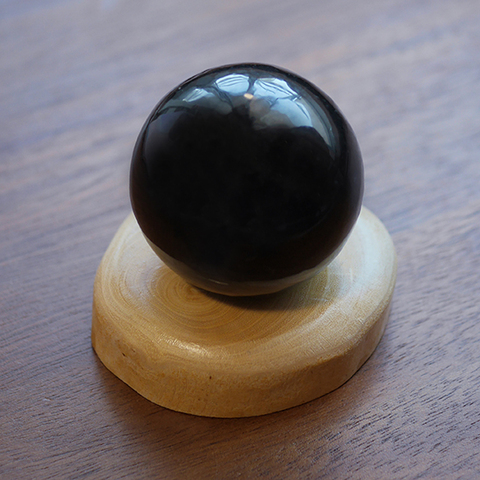 シュンガイト☆台座付き スフィア（40cm）