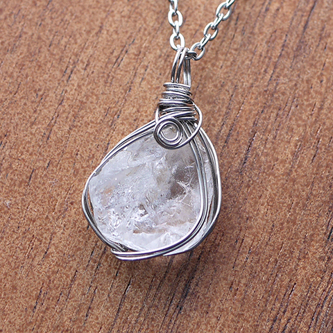 レア☆ワイヤー巻き☆大粒 宝石質 フェナカイト（ロシア産）