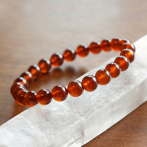 ブレスレット☆宝石質 ヘソナイト ガーネット（7.8mm）